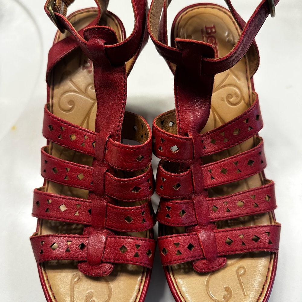 Born Women's Strappy Red Sandals